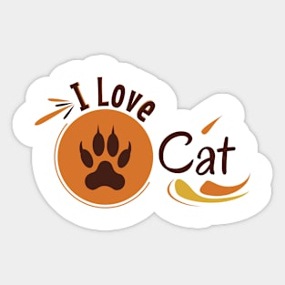 i love cat Sticker